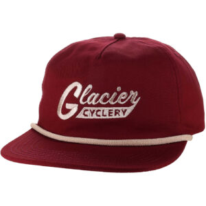 Glacier Cyclery Burgundy Rope Hat